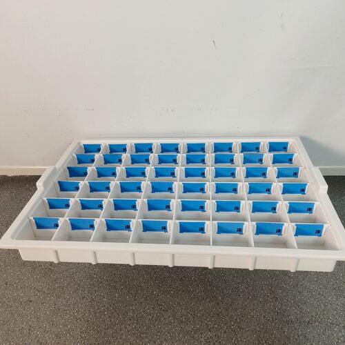 医用48格药盘可带床号卡 摆药盘 加厚塑料 口服派药白色灰色米黄