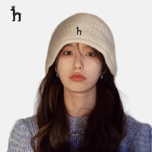 哈吉斯船长方脸适合的帽子冬季堆堆宽松包头大头围针织帽保暖帽潮