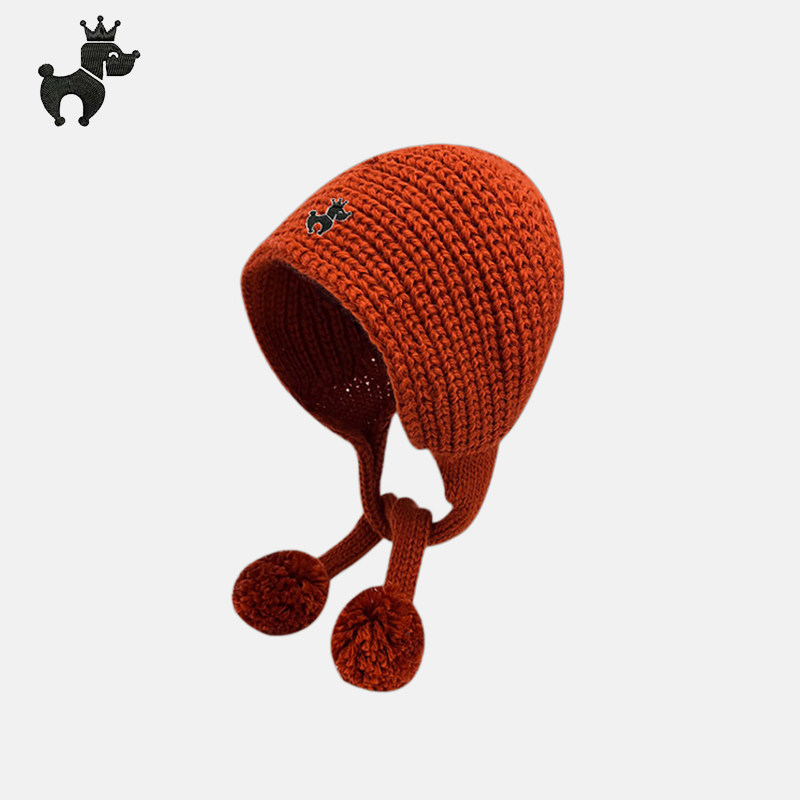 哈吉斯船长明星同款女冬潮包头保暖可爱大头围粗毛线帽子针织护耳