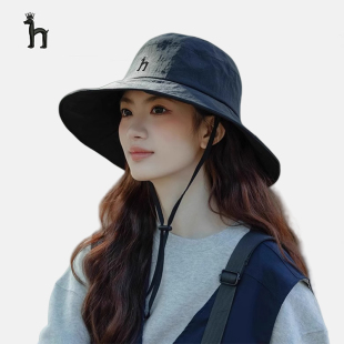 哈吉斯船长大头围帽子女夏季 渔夫帽户外登山帽防晒大帽檐遮阳帽女