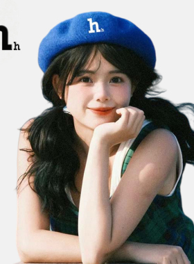 哈吉斯船长女秋冬显脸小贝雷帽潮