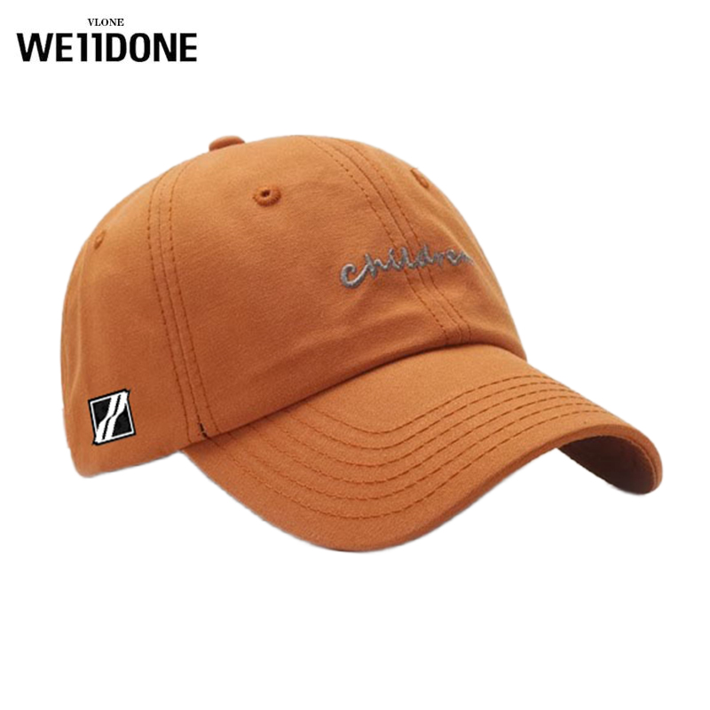 现货直营VLONE WE11DONE帽子春夏软顶棒球帽字母刺绣鸭舌帽弯檐帽