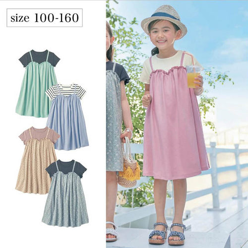 千家女童纯棉连衣裙夏季短袖裙子