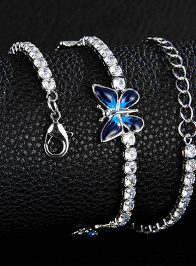 嘻哈个性滴油蝴蝶古巴项链锁骨链