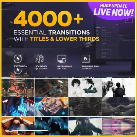 AE脚本 4000+摄像机扭曲信号损坏水墨视频转场文字标题预设 MYFX