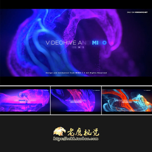 AE模板 炫酷大气唯美抽象流体粒子创意 文字标题动画宣传片头