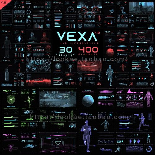 第13季 AE模板-430种HUD高科技信息化动态UI图形元素动画包