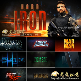 AE模板 20+震撼大气炫酷游戏微电影广告文字标题展示特效视频片头