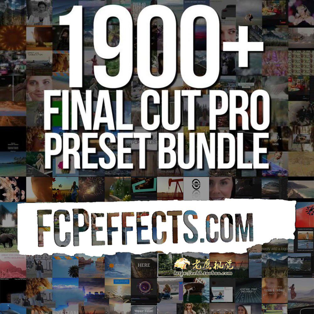 FCPeffects FCPX插件视频特效转场文字标题字幕合集包