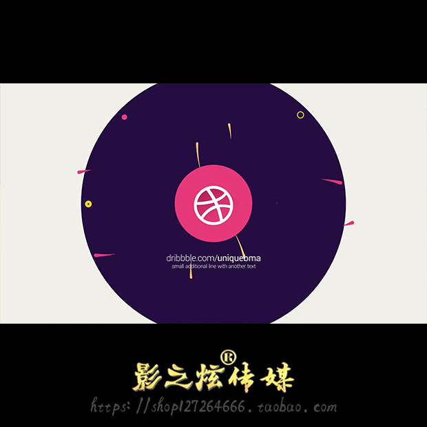 5个时尚活力扁平化MG卡通图形创意企业标志logo演绎片头尾 AE模板
