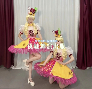 景区乐园巡游演出服魔法少女波点巡游表演服甜心女孩巡场互动服装