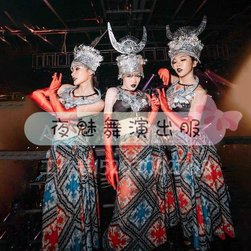 酒吧民族风新款gogo苗族演出服夜场ds开场秀中国风舞蹈服
