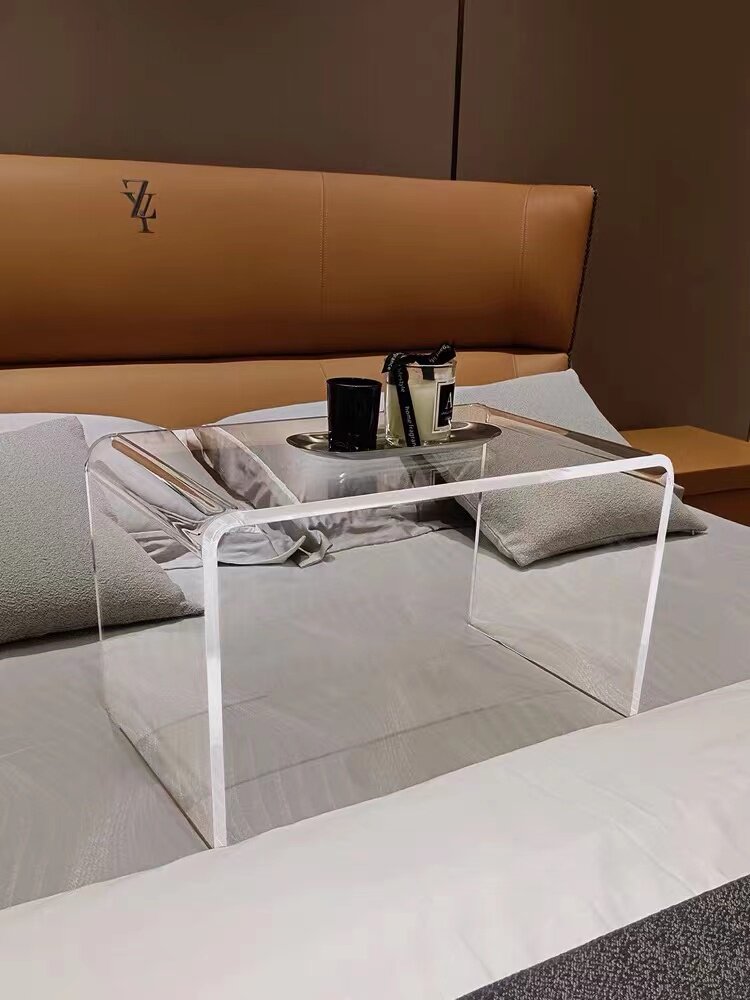 床上小桌子懒人笔记本电脑桌亚克力家用学习桌子学生宿舍阅读书桌