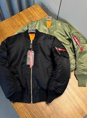 纯原 阿尔法 ALPHA 双面穿美式飞行员夹克男MA1秋冬外衣军外套45P