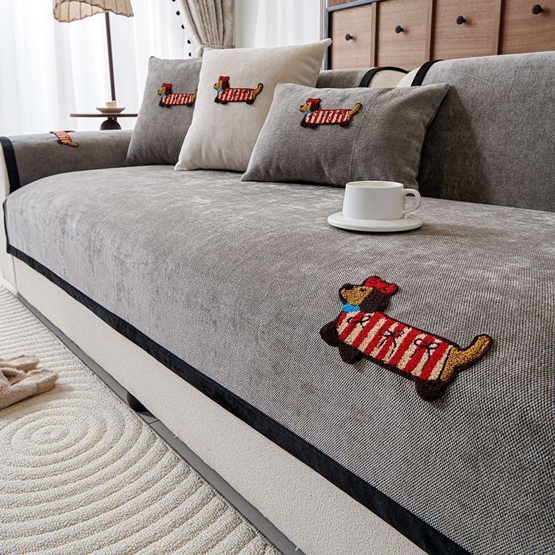 腊肠狗沙发垫四季通用雪尼尔新款防滑沙发套罩简约高档全盖布巾,居家布艺,沙发垫,淘宝优惠券,粉丝福利购,淘宝优惠卷