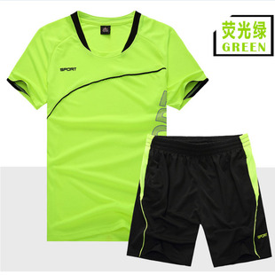 训练衣服 运动骑行速干夏季 短袖 男女儿童网球羽毛球篮球足球服套装
