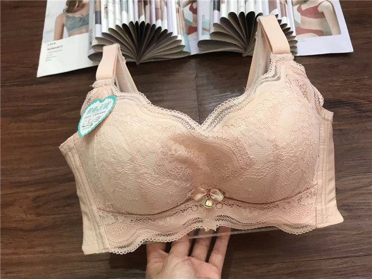 加厚V型性感内衣 小胸显大 四排扣可拆肩带 聚拢调整 莫代尔舒适