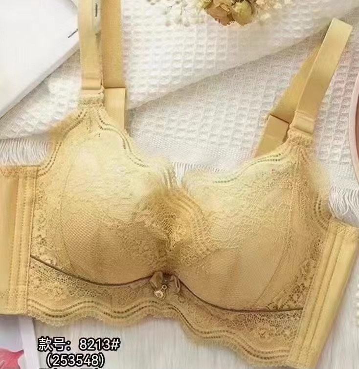 加厚V型性感内衣 小胸显大 四排扣可拆肩带 聚拢调整 莫代尔舒适