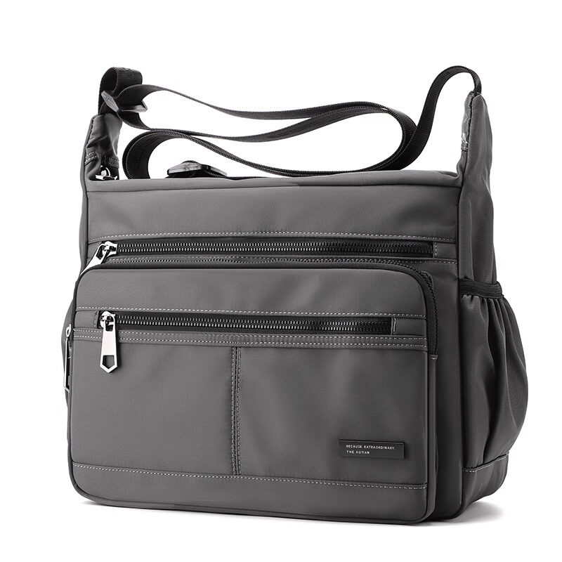 香港品牌新款牛津布单肩包男士多隔层斜挎包大容量商务单肩斜挎包