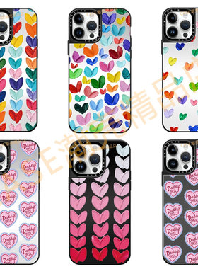 CASEOOTD孟子义同款彩色爱心适用于苹果17Pro手机壳iPhone17 16Pro Max12 13 14 15Pro/plus air磁吸保护套
