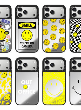 CASEJiAK Smiley黄色笑脸微笑适用于苹果17手机壳iPhone17 16Pro Max12 13 14 15Pro/plus air手机磁吸保护套