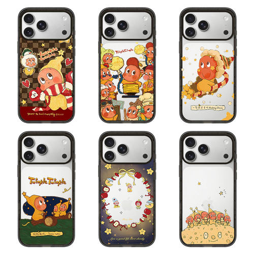 CASEJiAK泡泡玛特围巾遨游星星人适用于iPhone17 16Pro Max手机壳苹果12 13磁吸14/15Pro/plus防摔保护壳套