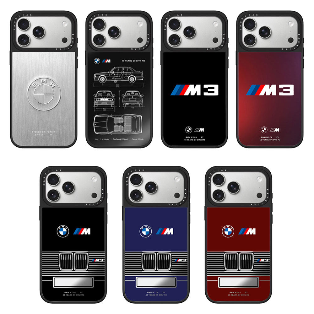 CASEJiAK BMW宝马40周年银色标适用于iPhone苹果17 16Pro Max手机壳12 13 14 15Pro/plus磁吸Air防摔保护壳套