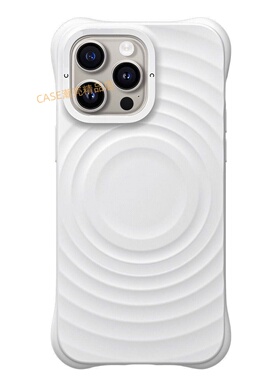 CASEOOTD白色经典波纹适用于苹果17ProMax手机壳iPhone17 16ProMax12 13 14 15Pro/plus air漾手机防摔保护壳