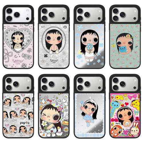 新款Yuy小玉女孩贝母适用于苹果18 17 16Pro Max手机壳iPhone17ProMax磁吸1213 14 15Pro防摔Air卡通保护壳套