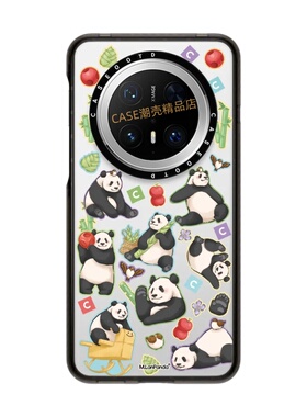 CASEOOTD可爱熊猫萌兰适用华为mate80Pro max磁吸70/70pro/60Pro+手机壳防摔透明壳保护套Ti卡通可爱