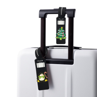 圣诞节行李牌定制登机牌卡通行李箱吊牌旅行箱luggage tag飞机牌
