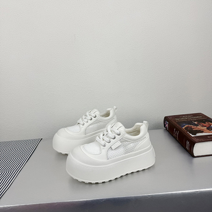 网面百搭松糕鞋 小个子7cm轻便增高厚底休闲女时尚 潮 新款 2026夏季