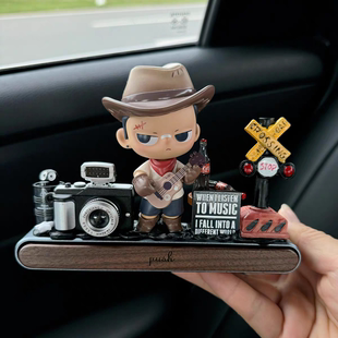 DIY材料包临时停车电话号码 牌中控台汽车胡桃木奶油胶车载摆件