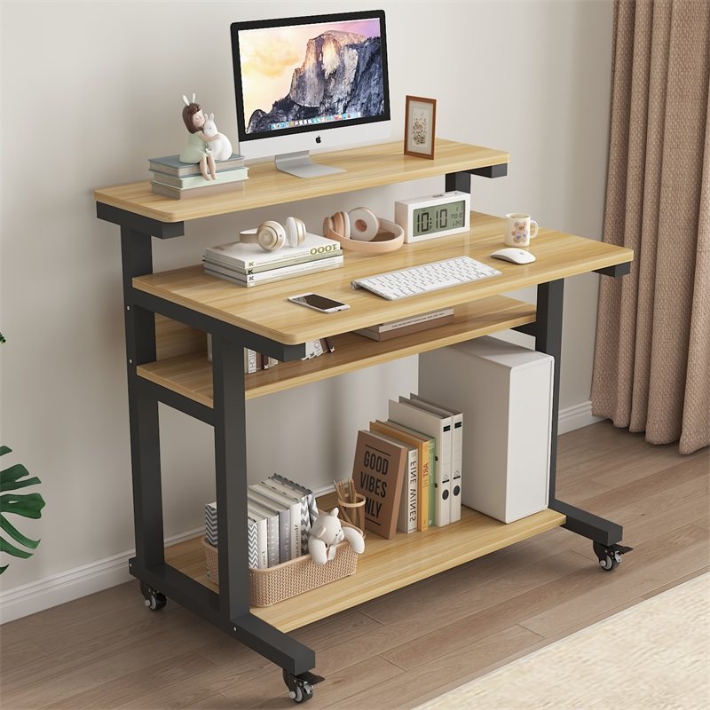 小户型电脑桌台式家用卧室桌子简约工作学习笔记本可移动书桌包邮