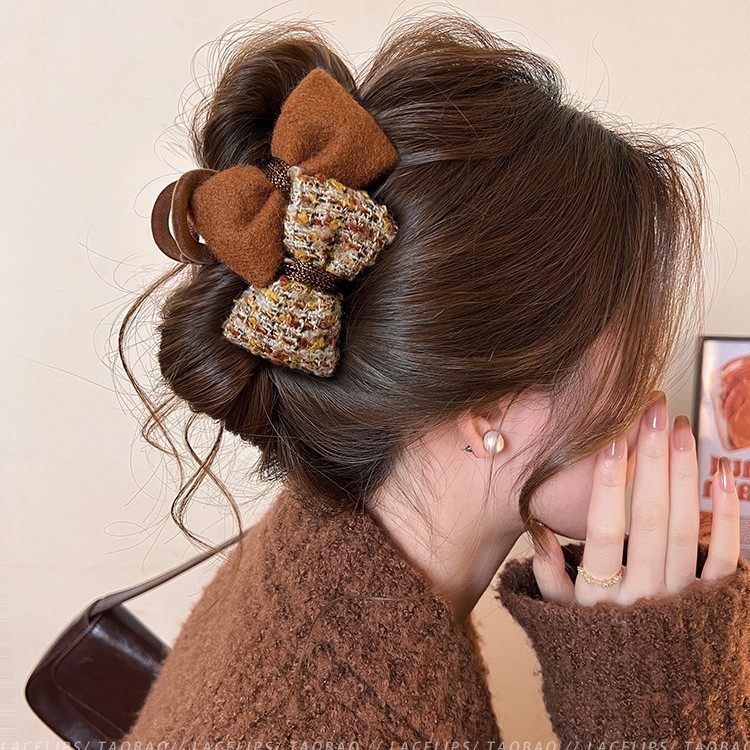 南瓜色AB双面蝴蝶结抓夹大号女2026新款高级感后脑勺鲨鱼夹子头饰,饰品/流行首饰/时尚饰品新,民族风发饰,淘宝优惠券,粉丝福利购,淘宝优惠卷