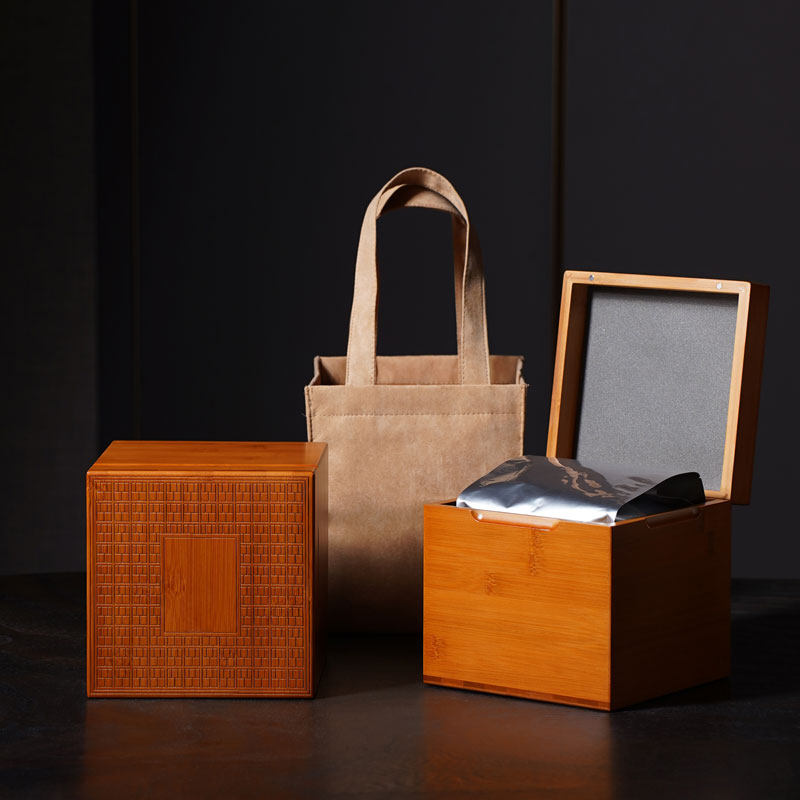 家友竹中秋新款竹制礼品盒福鼎白茶普洱茶散茶半斤一斤通用,包装,茶叶包装,淘宝优惠券,粉丝福利购,淘宝优惠卷