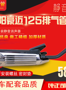 踏板摩托车光阳豪迈125 GY6125摩托车排气管消音器烟筒烟囱消声器