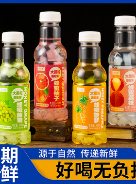 大果粒果肉多瓶装果汁饮料整箱批特价15瓶450ml芦荟菠萝味荔枝味
