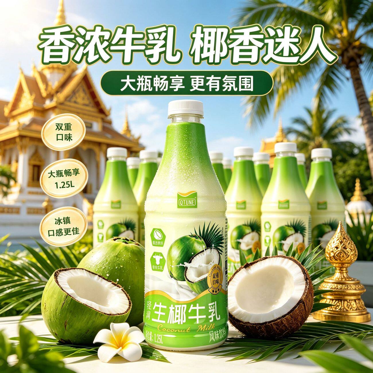 生椰牛乳1.25L6瓶装果汁