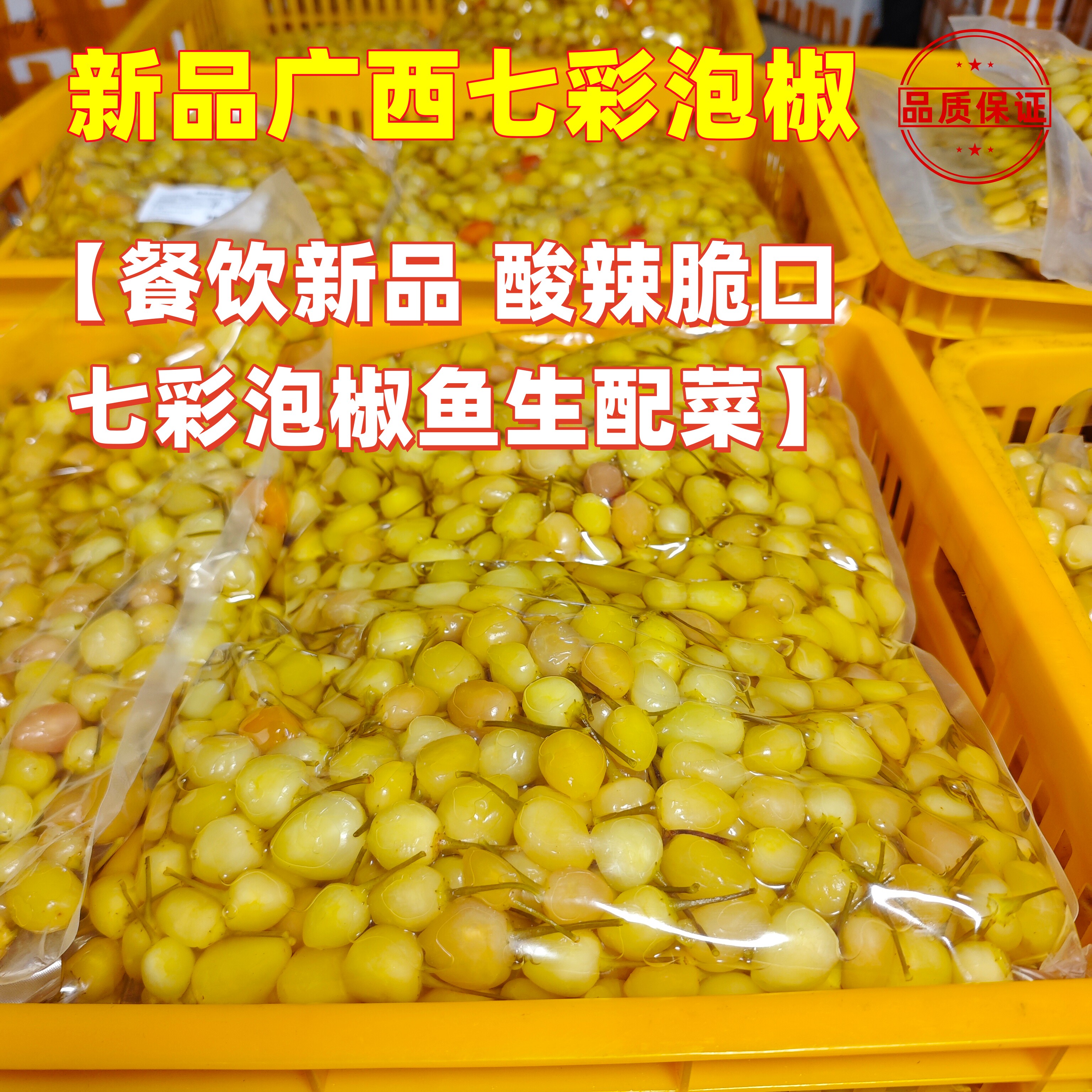 商用广西特产五彩泡椒餐厅适用七彩泡椒灯笼椒酱香酸辣