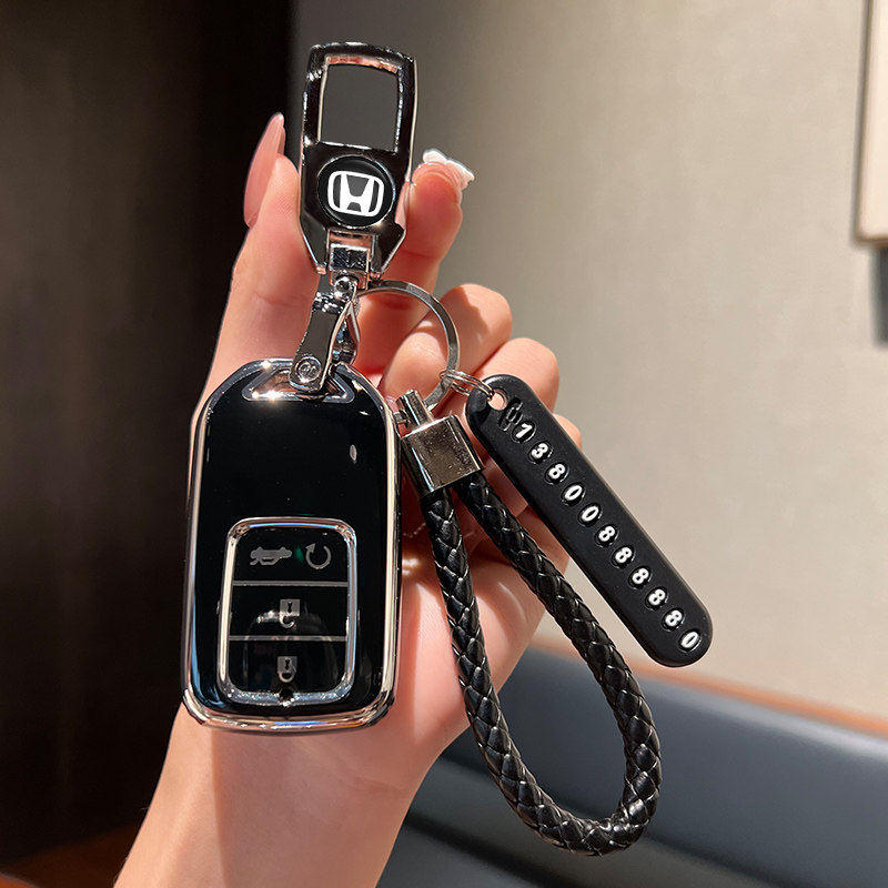 适用于本田雅阁钥匙套九十代半凌派urv英诗派享思域life遥控包扣