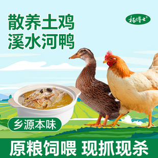 杨博士皖南深山散养土鸡土鸭任选老母鸡溪水河鸭原粮饲喂生态放养