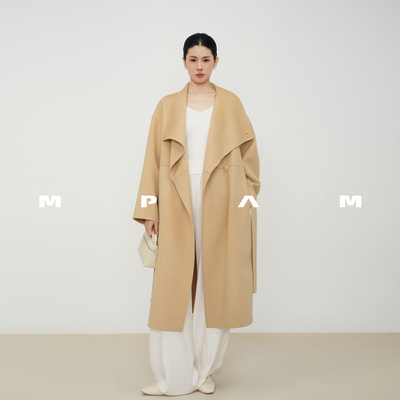 【MPAM】高支26年秋冬新款宽松中长款浴袍风大衣女毛呢外套927店