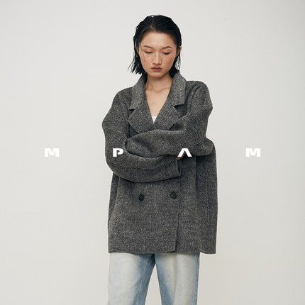 MPAM羊毛大衣2026年秋冬新款短双面尼大衣女长款韩系宽松外套百搭
