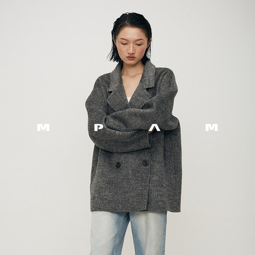 MPAM羊毛大衣2026年秋冬新款短双面尼大衣女长款韩系宽松外套百搭