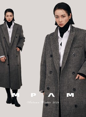 【草莓粉丝专享】MPAM羊毛羊驼毛大衣赫本风毛呢外套