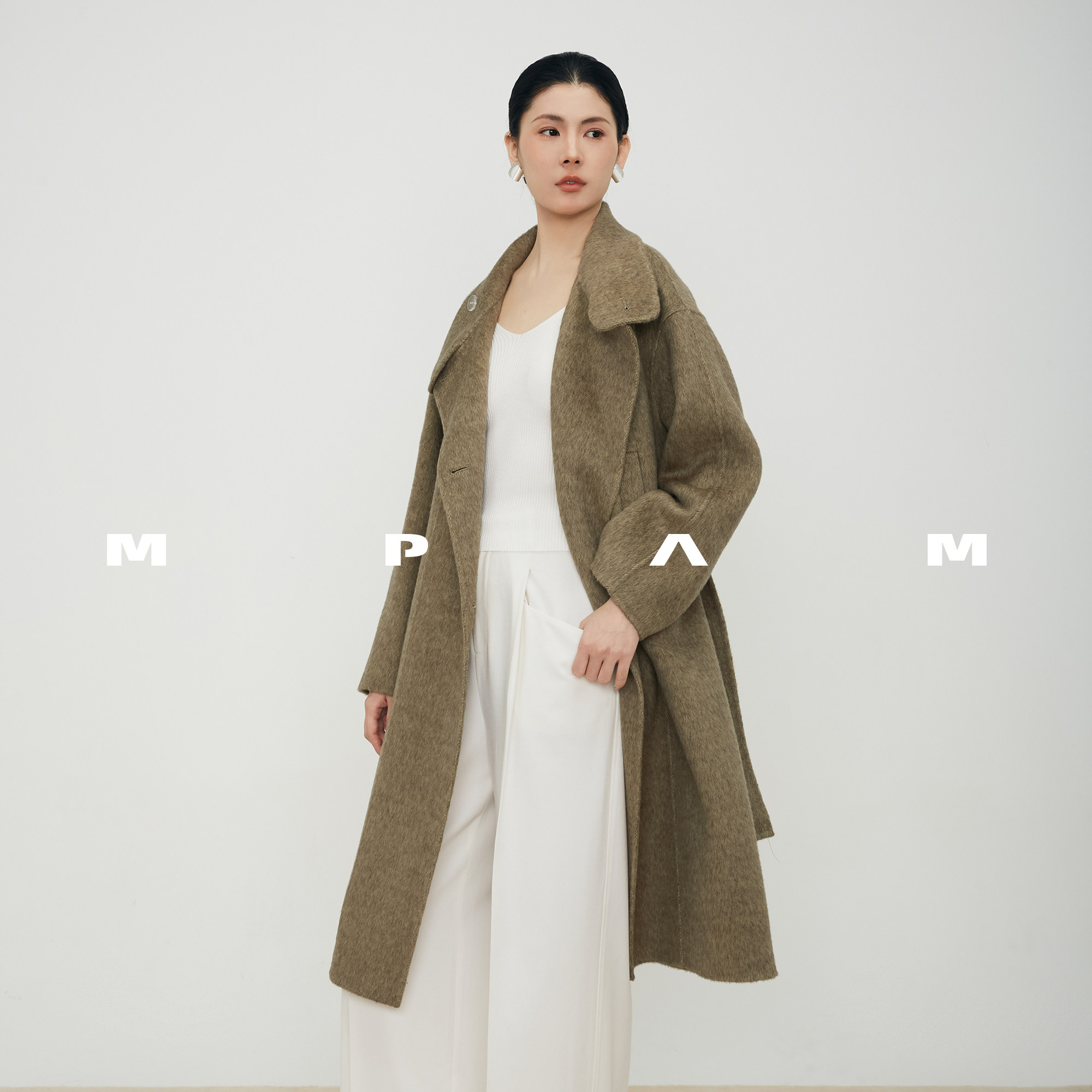 【MPAM】高支2026年新款秋冬中长款立领双面毛呢大衣外套979店铺