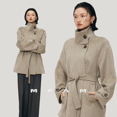 【所有姐姐的衣橱】MPAM绵羊毛羊绒双面呢大衣立领外套女