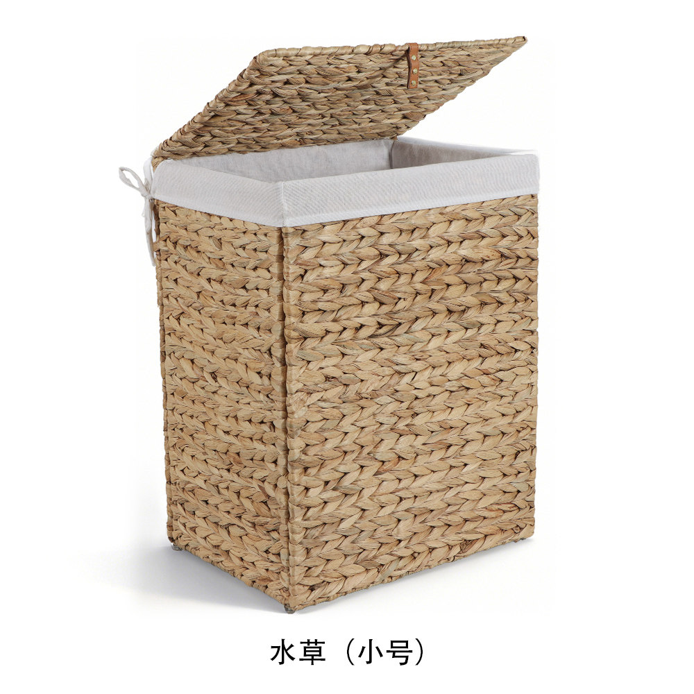 日式可折叠带盖防尘大容量脏衣篮