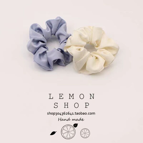 法式 缎面猪大肠发圈ins韩系网红真丝女简约复古肥肠头绳可爱日系